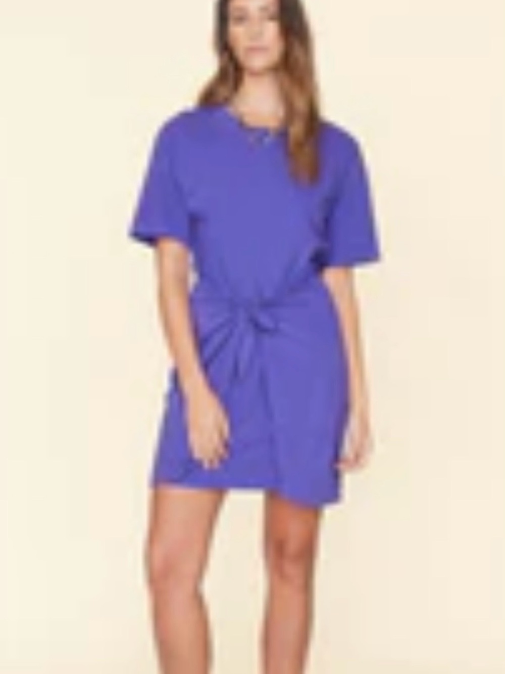 XiRENA Knot-Front Mini Dress in Violet